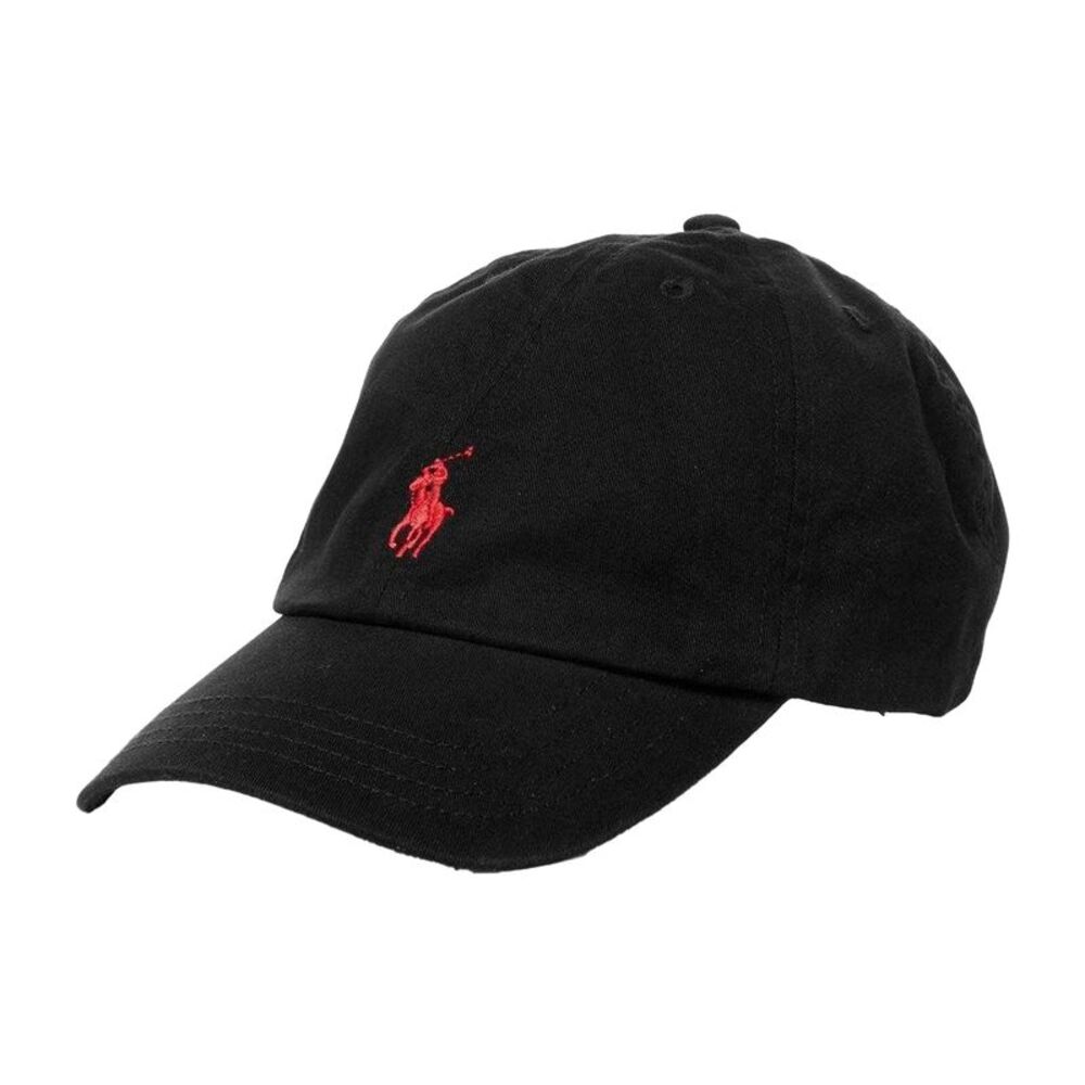 Ralph Lauren Logo Cotton Baseball Cap / Black